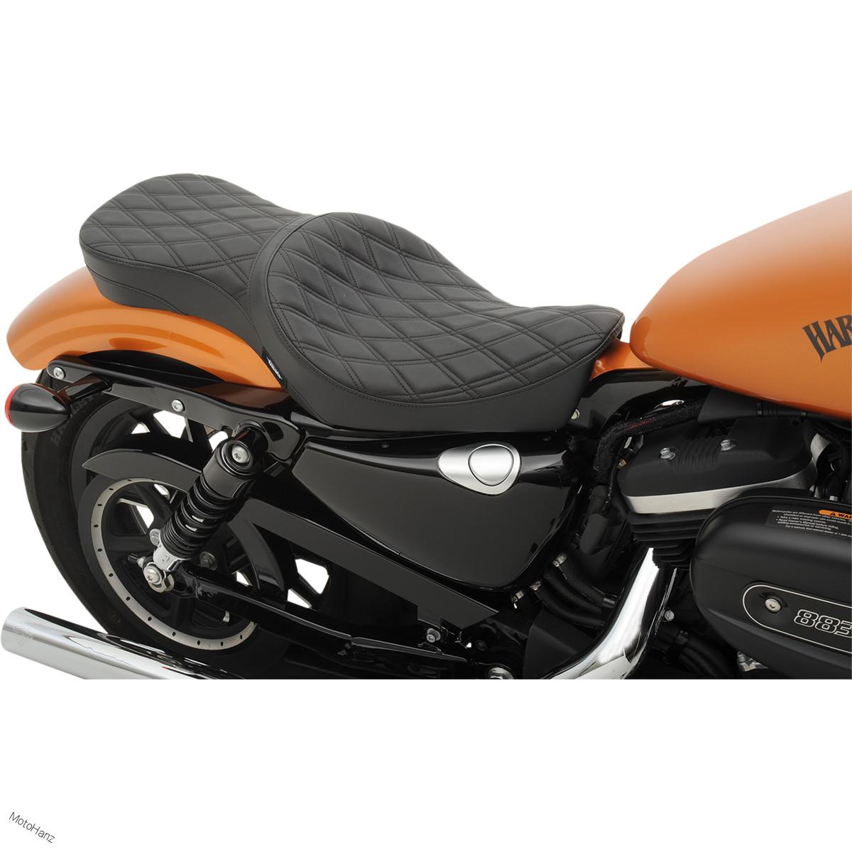 Snížené sedlo Low profile prošívané diamond Harley Davidson Sportster XL 04-20